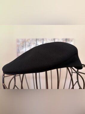 NEW Kangol Tropic 504 Vent Air Black Knit Flat Cap - Classic Ivy Style size XL